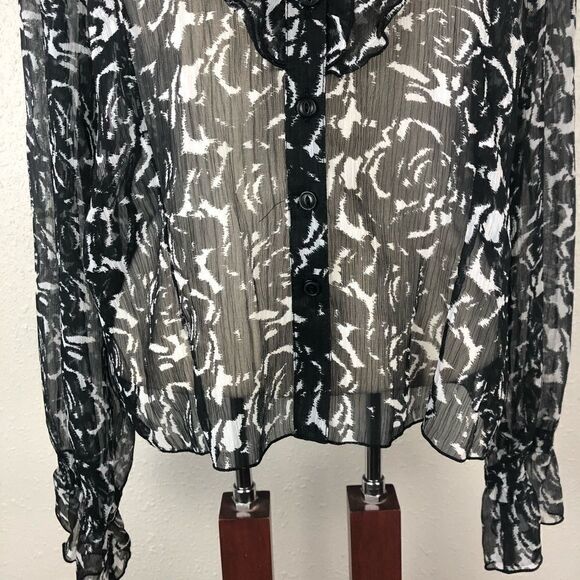 NWT Luciano Dante Button Down Blouse Size 10 - Picture 3 of 6